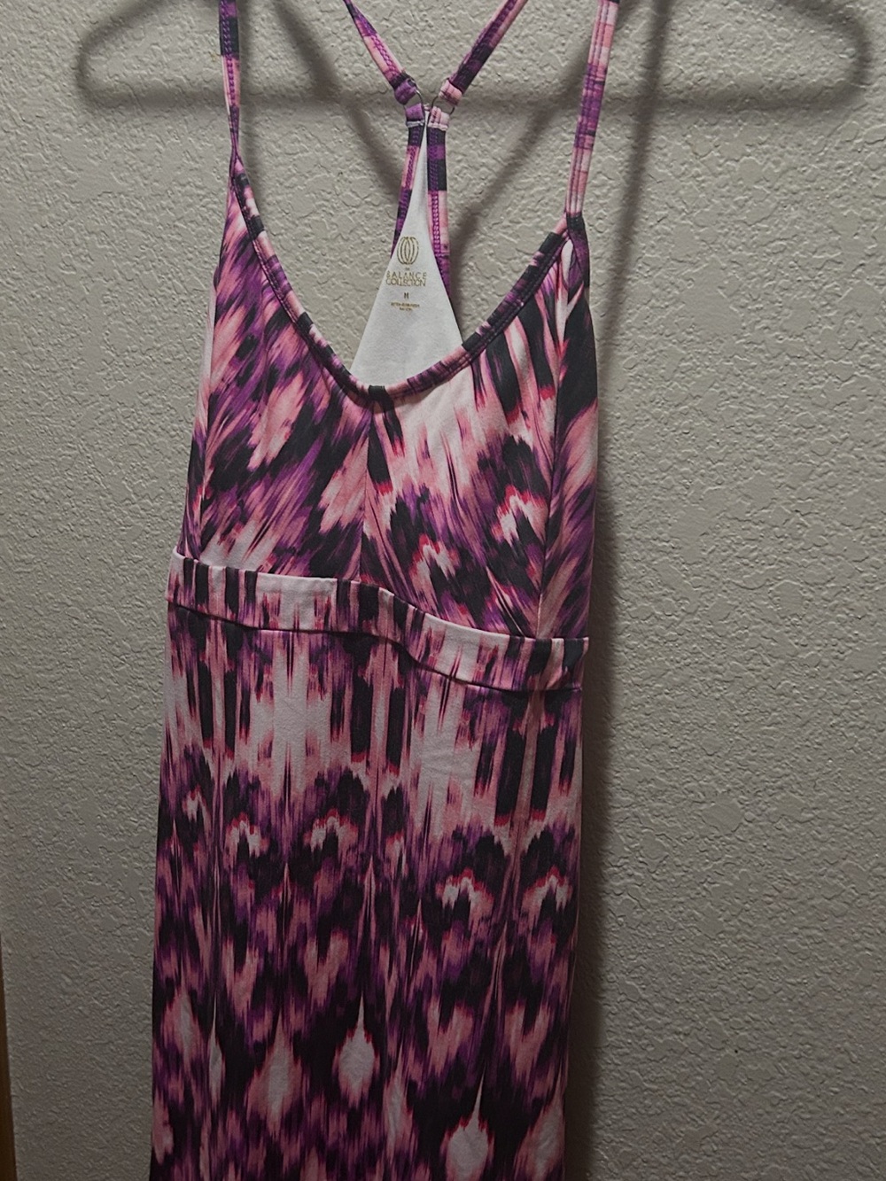 Balance Collection Pink & Purple Printed Midi Dress